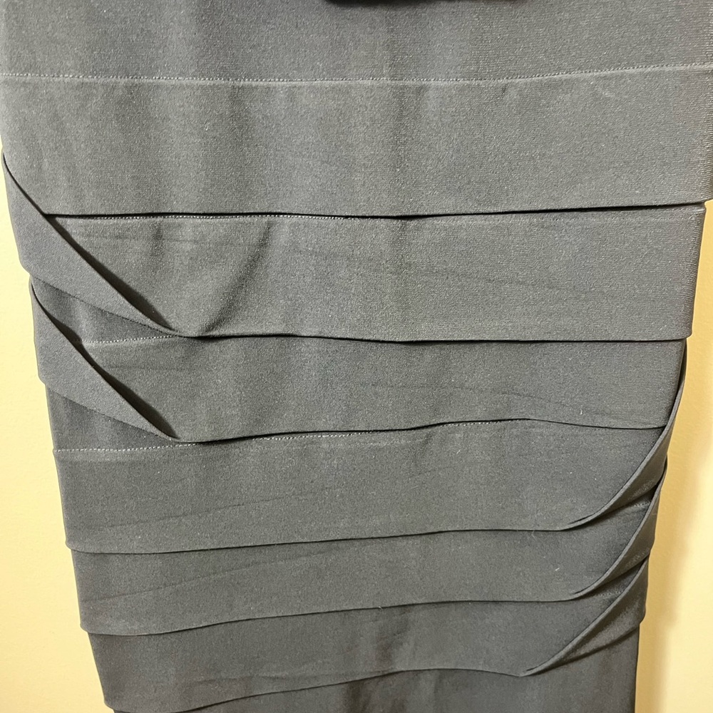 Enfocus Studio Silver Black Blouson Dress Size 4 Tiered Y2k Party Cocktail - Picture 7 of 10